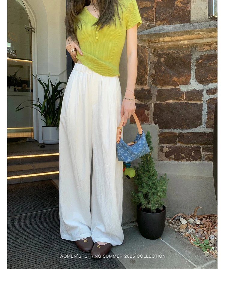 YESWOMEN 云朵裤·无压垂感親肤透氣自带皱 随性XY63412C2039