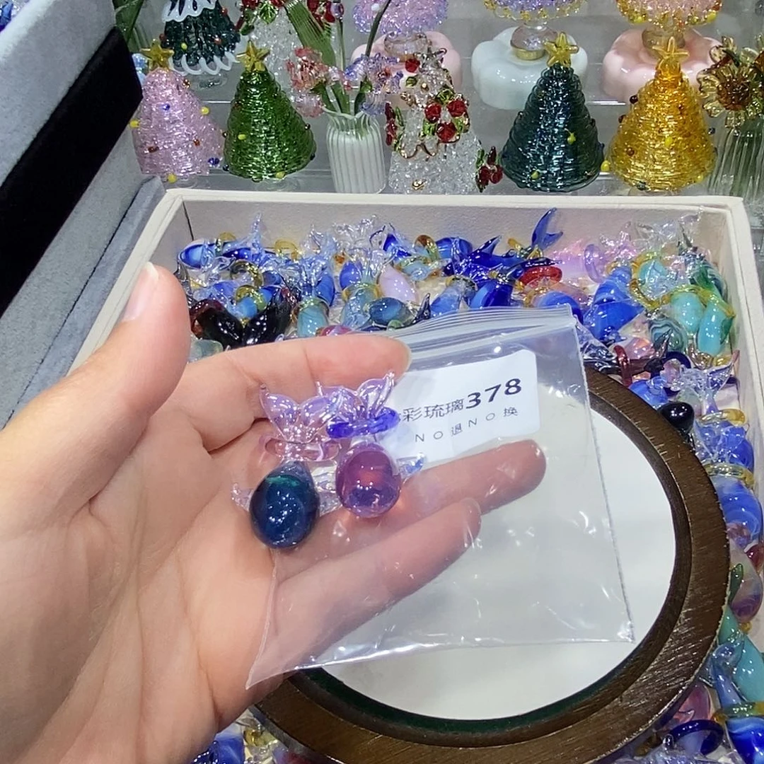 饭***饱吊坠（不含链）玻璃378鲸鱼两个