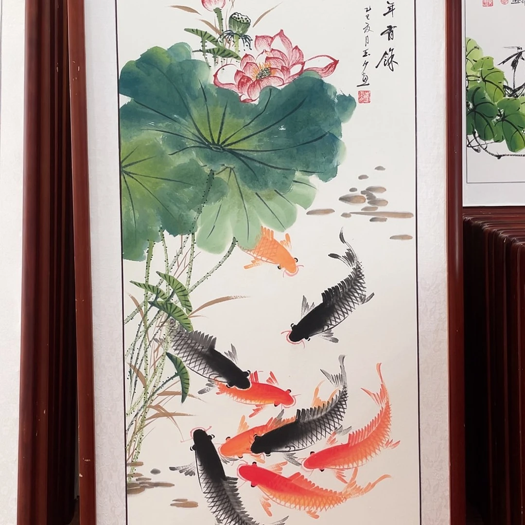 国画带框尺寸63*123厘米