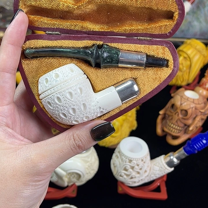 海泡石烟斗雨滴雕刻斗