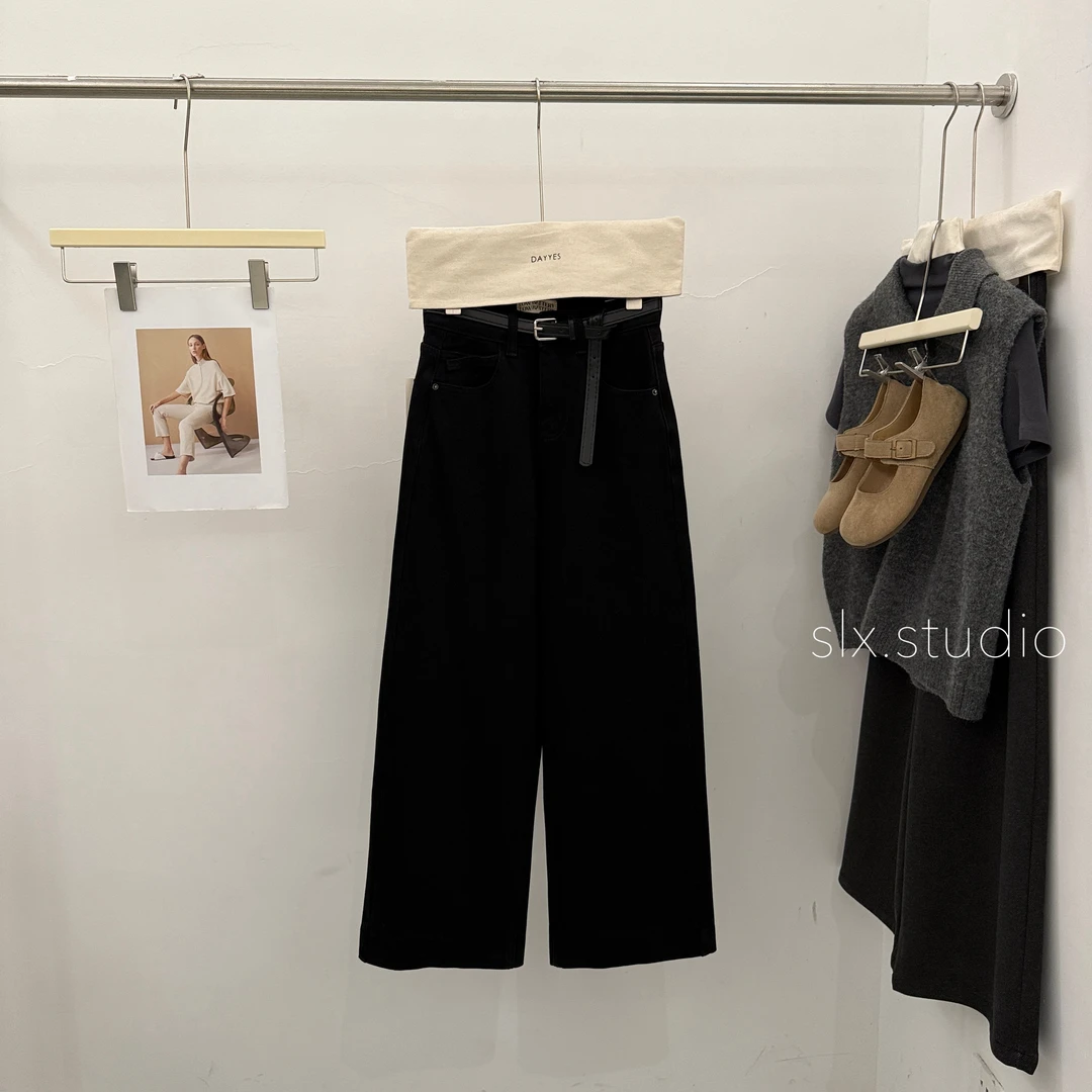 slx@ 15865-1 牛仔直筒裤