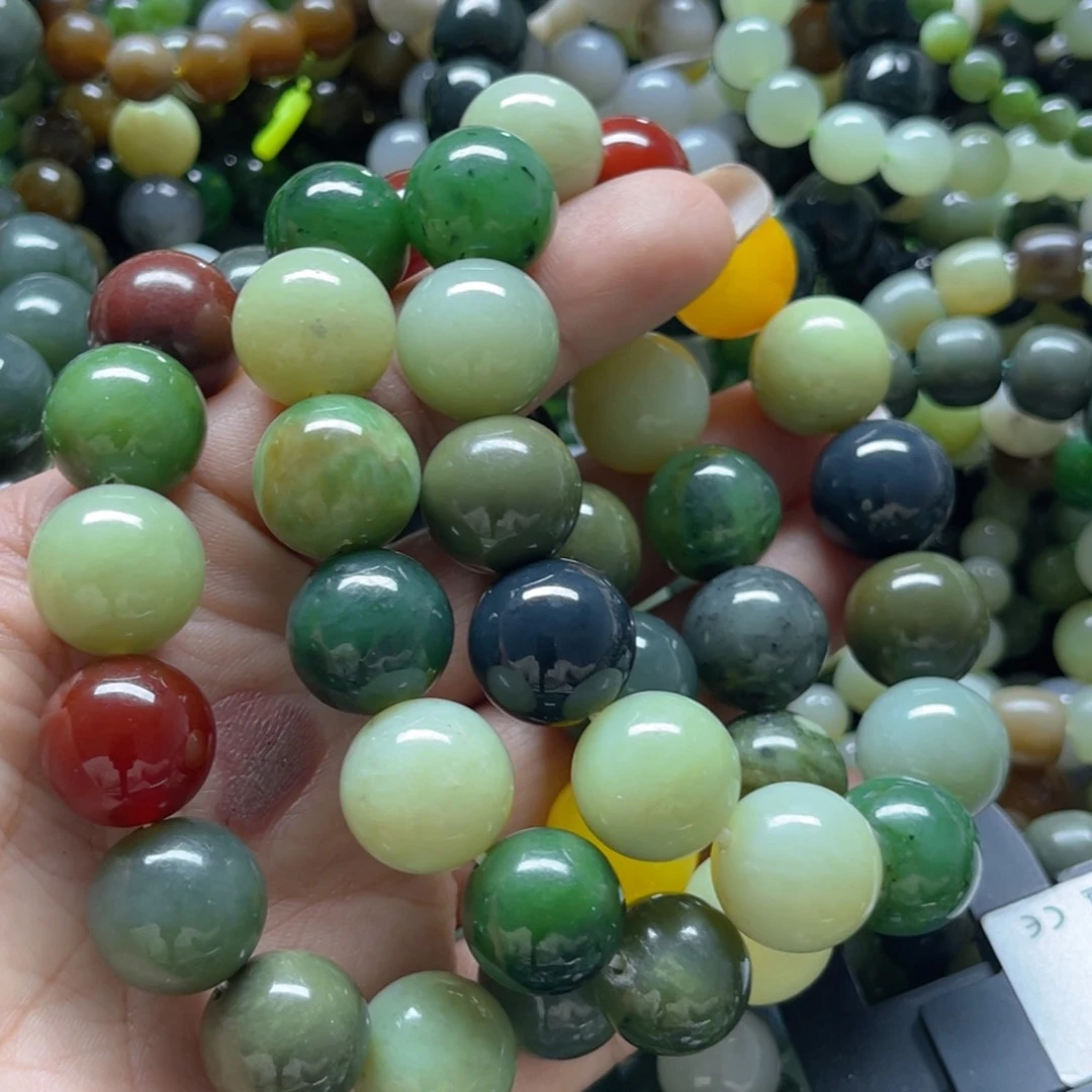 和田玉手链未镶嵌多样性，拍一发一