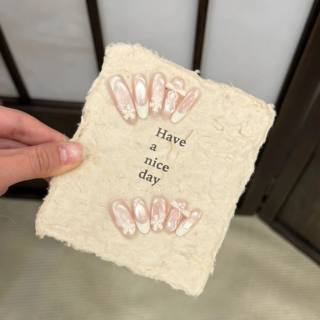 R-雪花绒-XingHeJiYu轻奢高定美甲 10片装