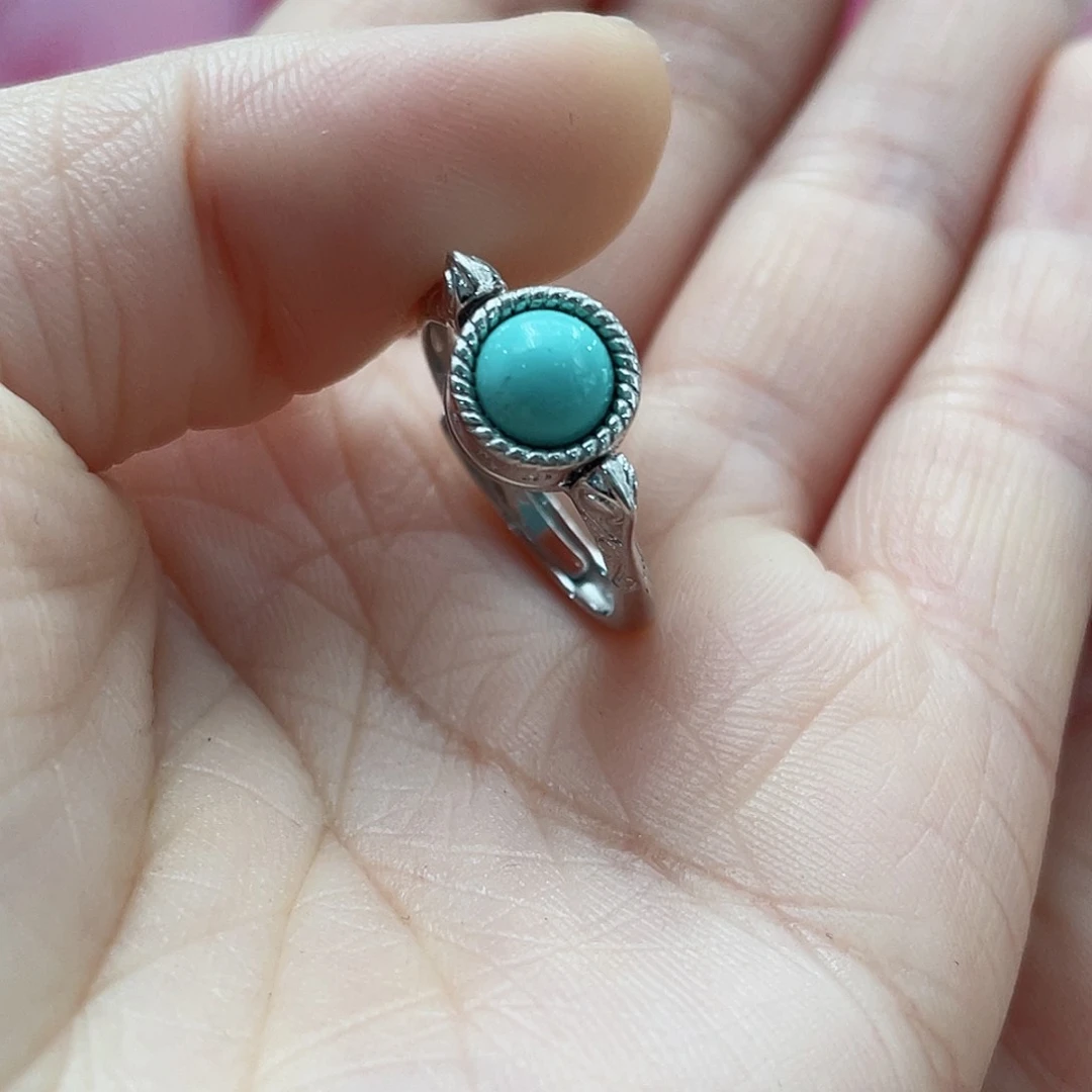 绿松石颈饰银S925镶嵌