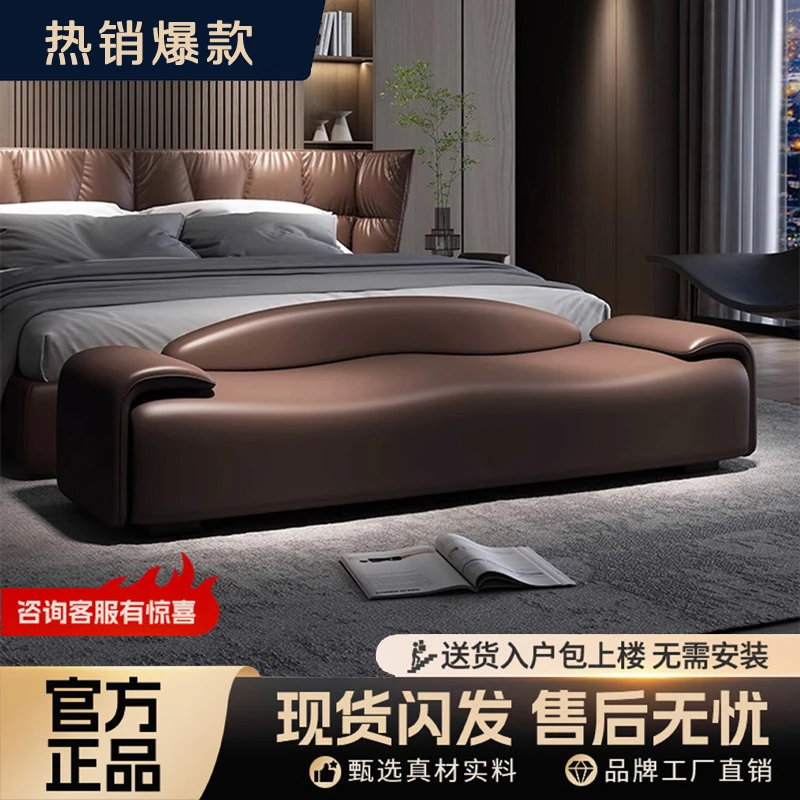 轻奢风卧室床尾凳床榻床尾沙发凳带靠背衣帽间凳长条床凳