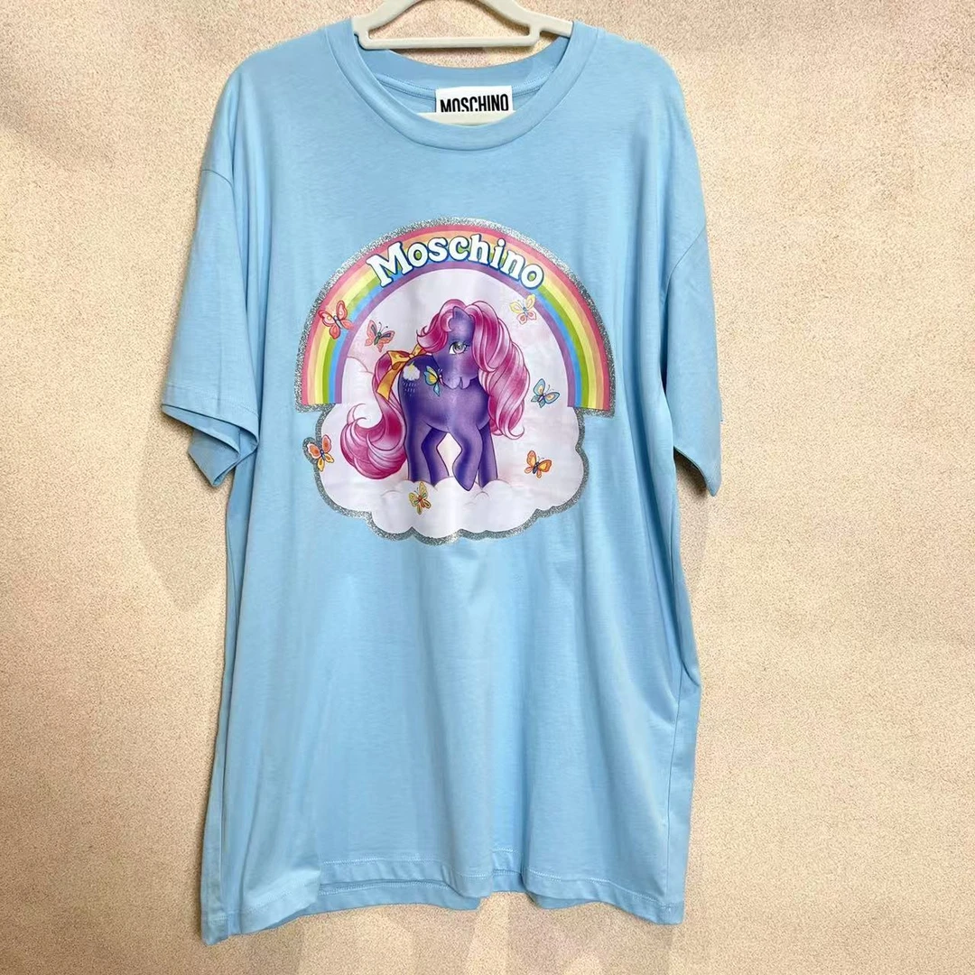 未使用 Moschino/莫斯奇诺 7姐专场/小马宝莉彩虹短袖 S码