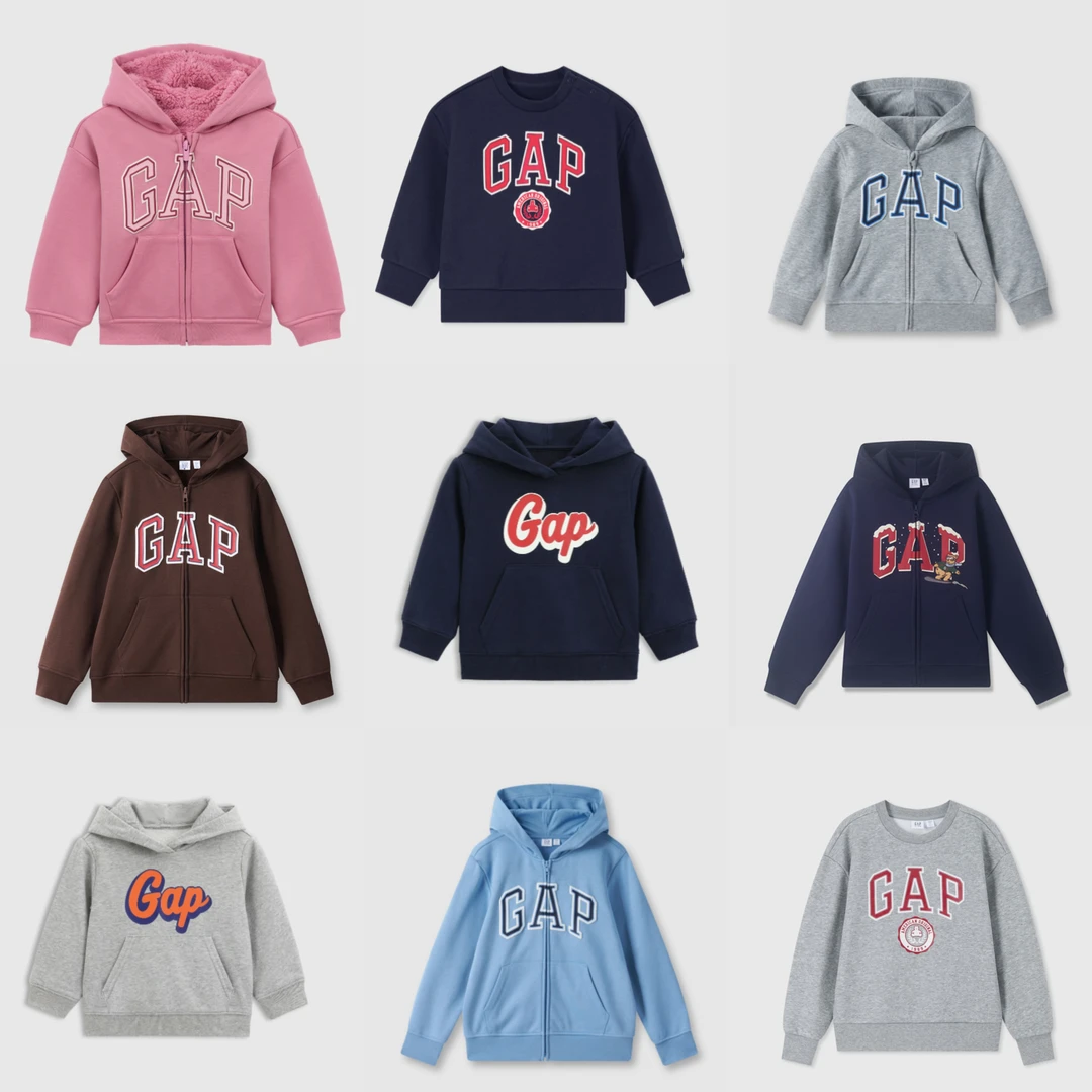 【卫衣集合链接】Gap男女童2025春季新款logo连帽卫衣儿童装