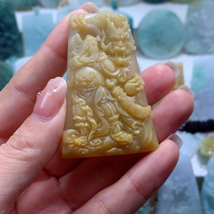 创***一定制翡翠未镶嵌关公