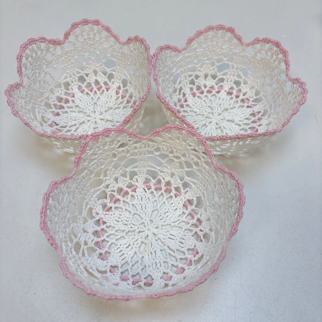 H1355 钩织筐3个装 3个 8.5cm*7cm