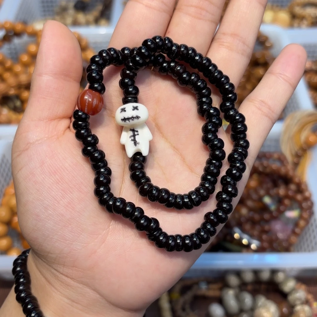 白玉菩提吊坠卡6椰蒂蒜瓣