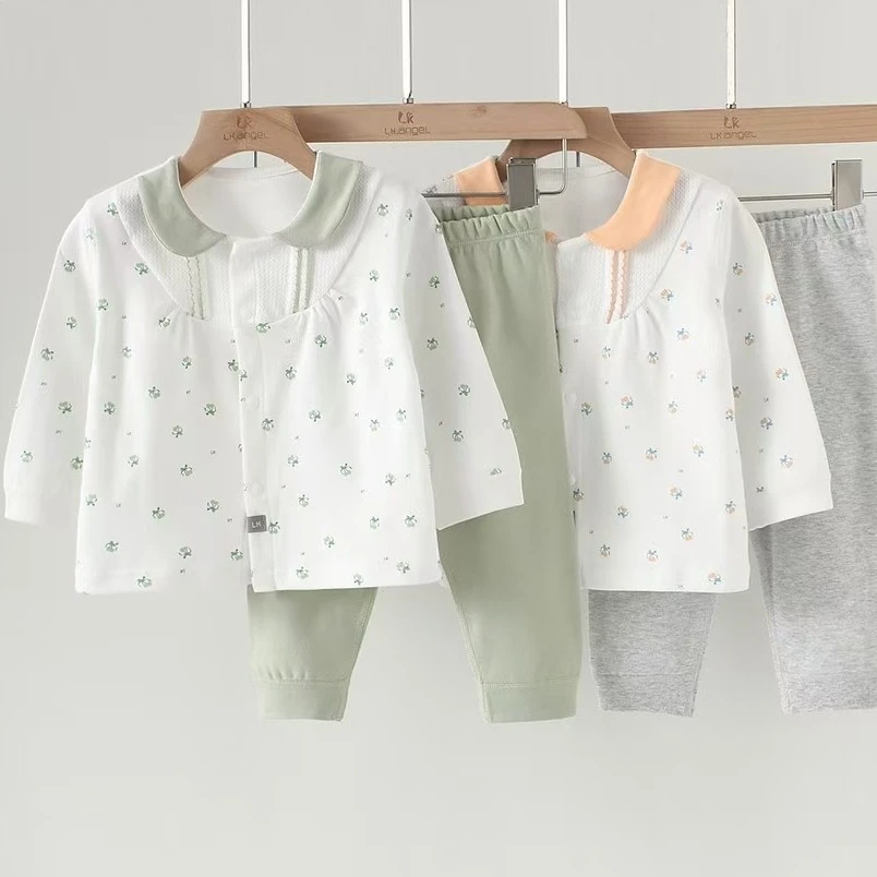 0-2岁婴幼儿女童爬服连体衣包屁衣A类纯棉