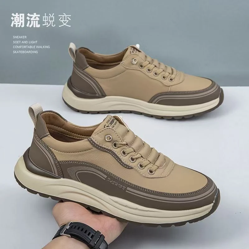 男士秋季新款舒适透气百搭轻便防滑软底耐磨潮流低帮时尚休闲鞋男