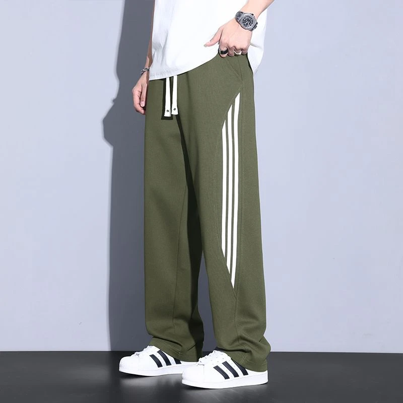 春秋季休闲裤男款宽松直筒运动男装百搭潮流阔腿裤高街美式男裤子