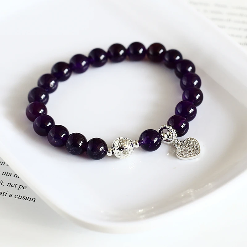 14-天然紫水晶九紫离火手串 颜色微差多样性发一10019025