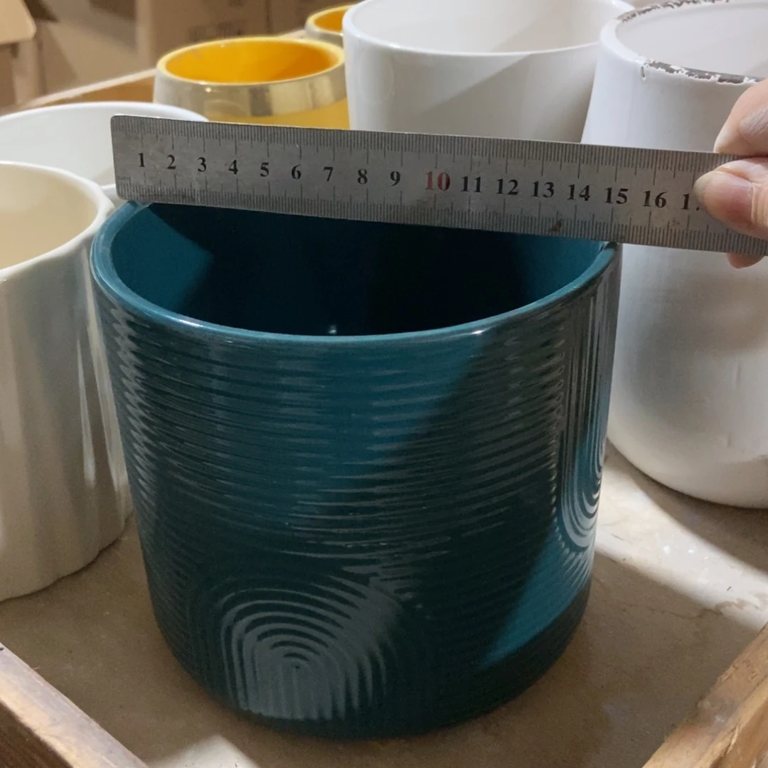 红陶高温陶瓷花盆