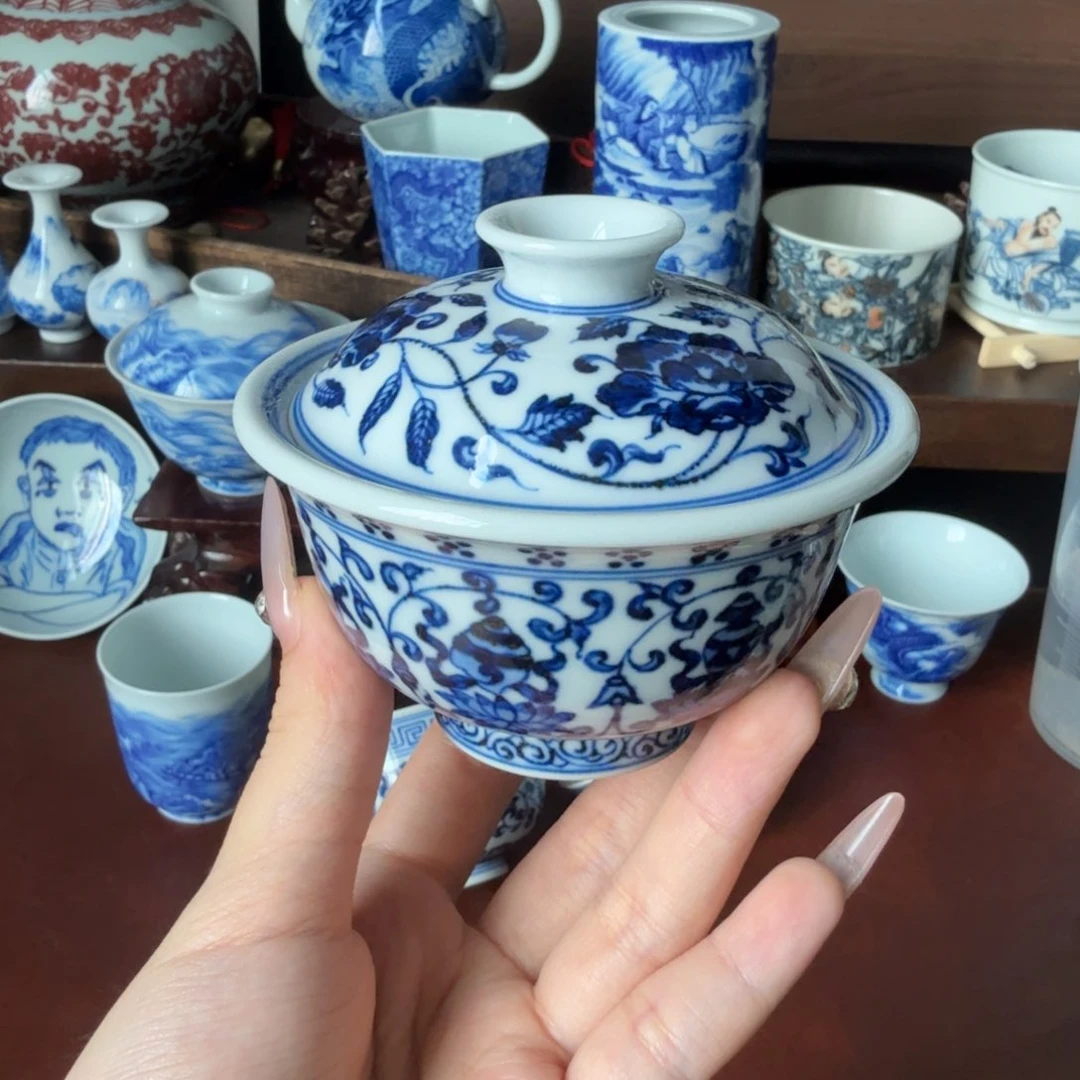 杯泡推荐景德镇全手绘瓷器