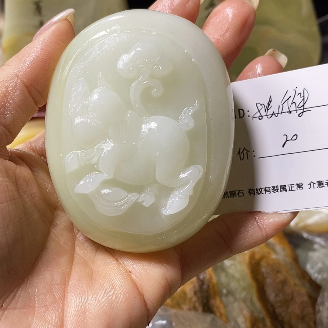 石材独*侠古青石手把件