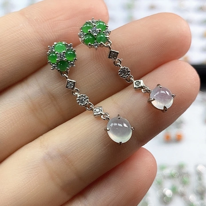 翡翠手镯未镶嵌耳坠