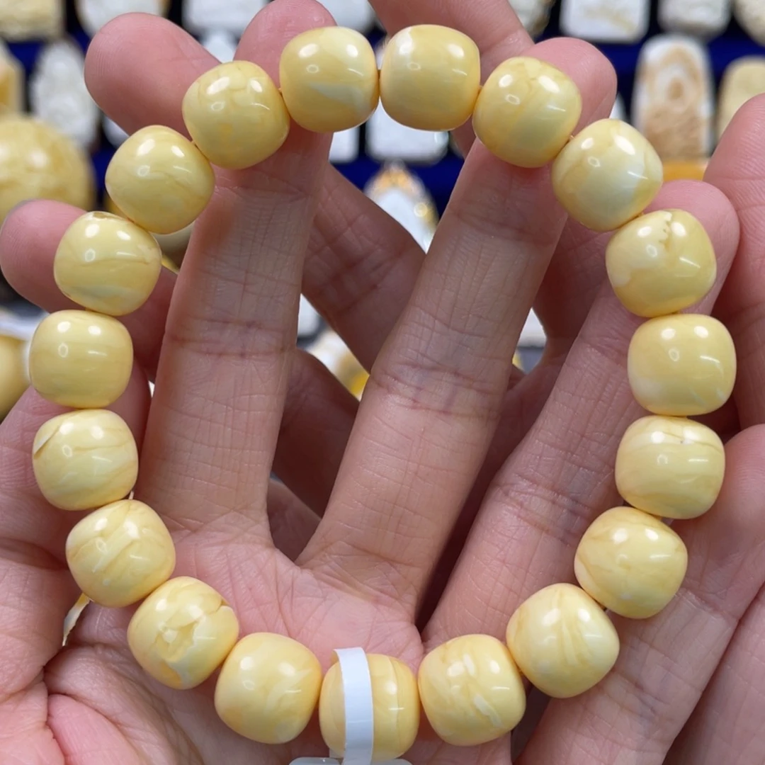 蜜蜡裸石未镶嵌琥珀蜜蜡手串卡11.6mm