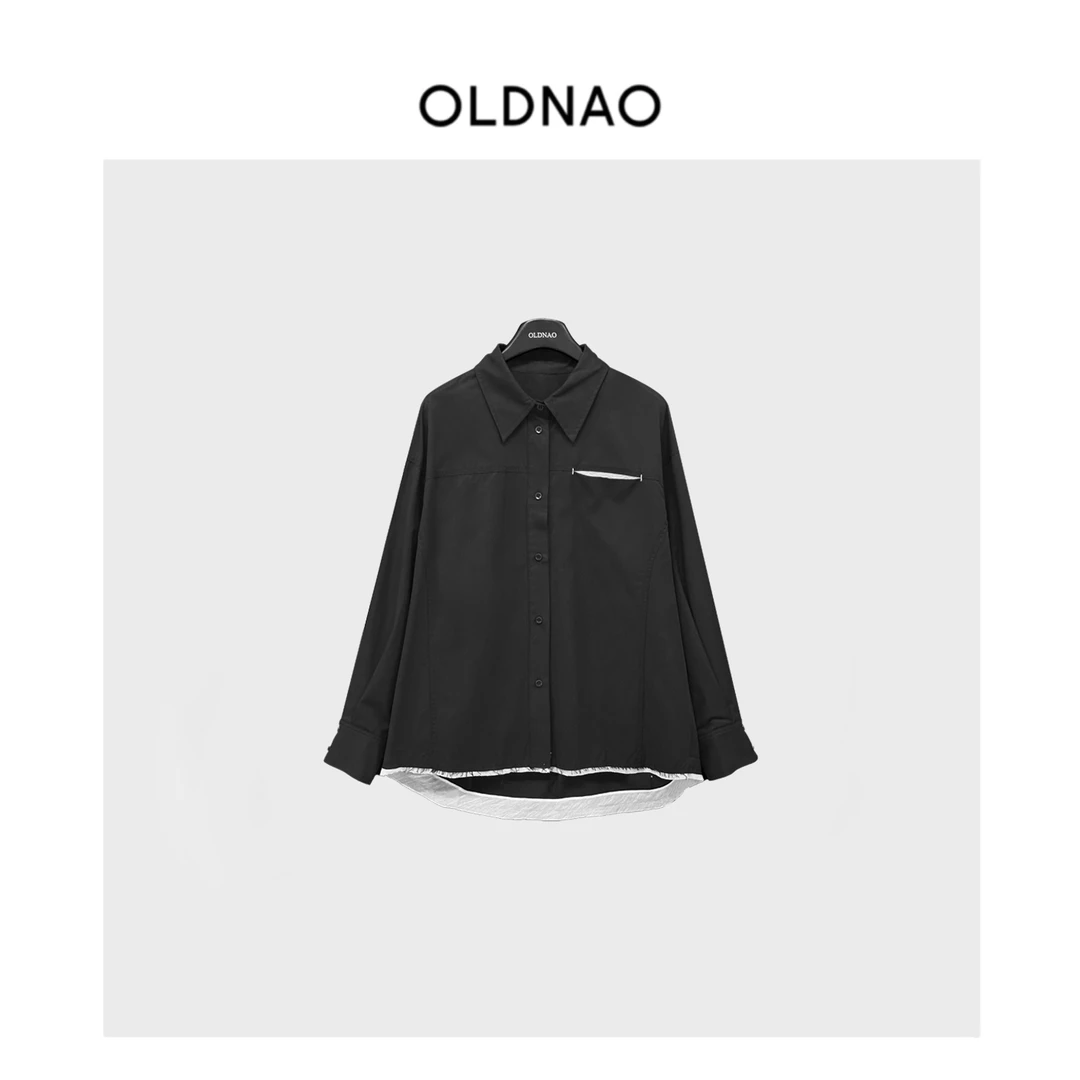 【OLDNAO】品牌订单线解构毛边衬衫-SX-AZ53033