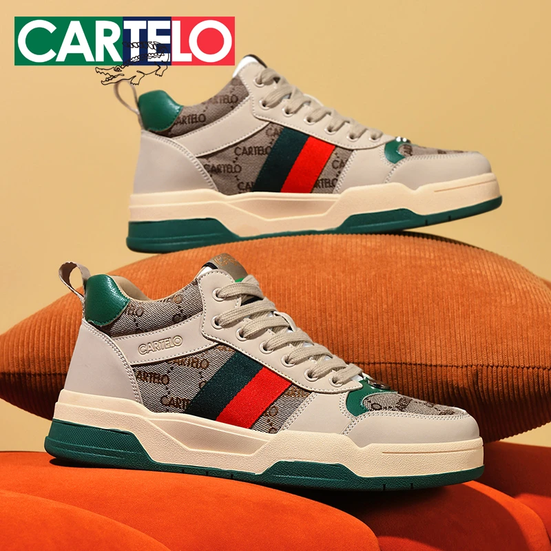 卡帝乐鳄鱼秋冬休闲板鞋男百搭复古拼色中帮潮鞋男女同款情侣鞋子