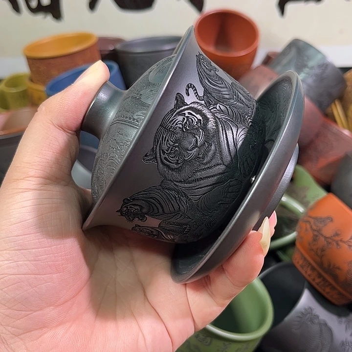 茶杯紫砂全手工紫砂主人杯
