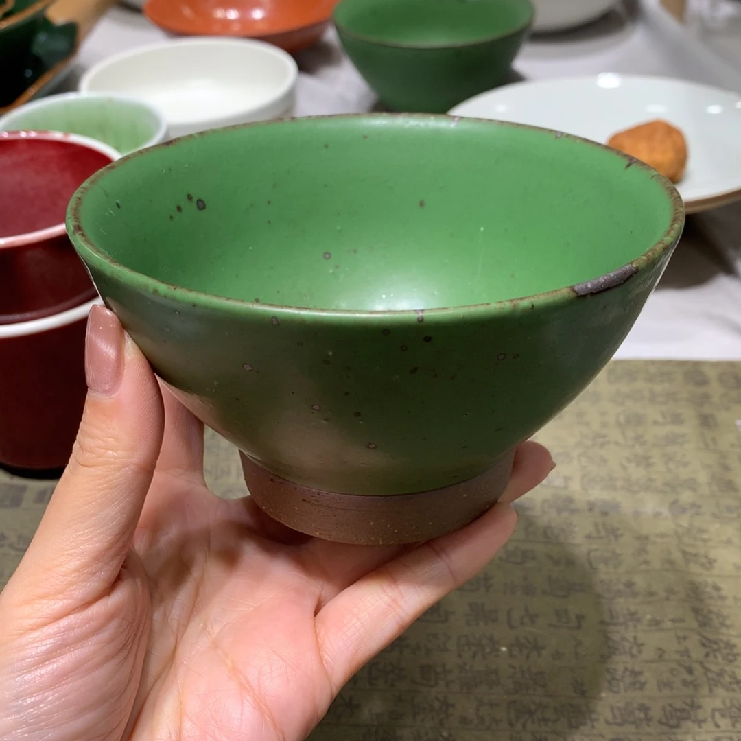 陶景德镇粗陶复古盘景古盘碗微瑕2只