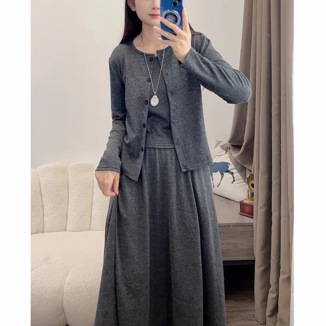 早秋新款时尚三件套裙子套装0603