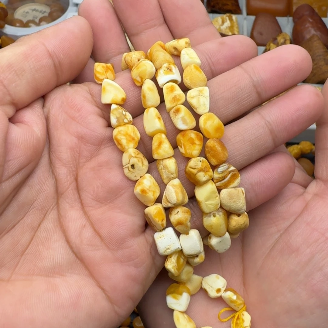 琥珀未镶嵌珠宝奇石天然蜜蜡项链