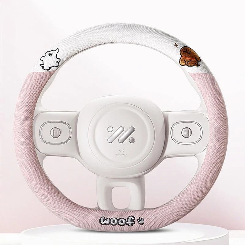 汽车方向盘套四季通用型麻料大众吸汗探歌途观L2023/24/25新款薄