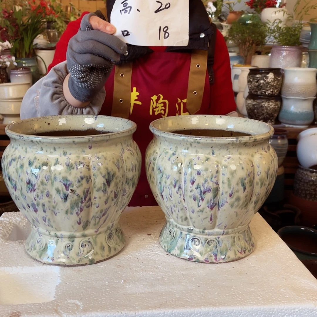 紫砂花盆高度20口径18