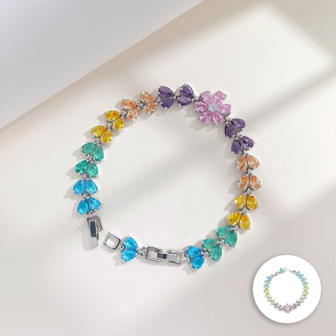 铜合金合成锆石手链 WKDMX-006477【琼花照影】手链百搭时尚精致