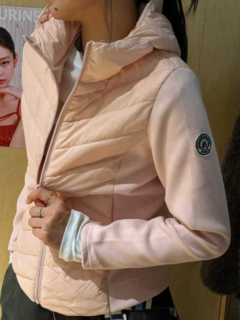 6622常规款秋冬连帽女户外女士短款拼接女装无袖