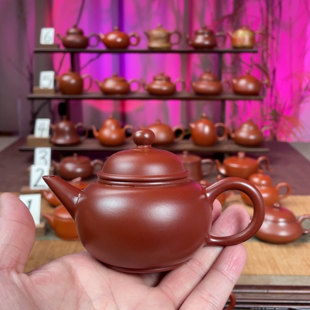 此***销紫砂茶壶朱泥水平110cc