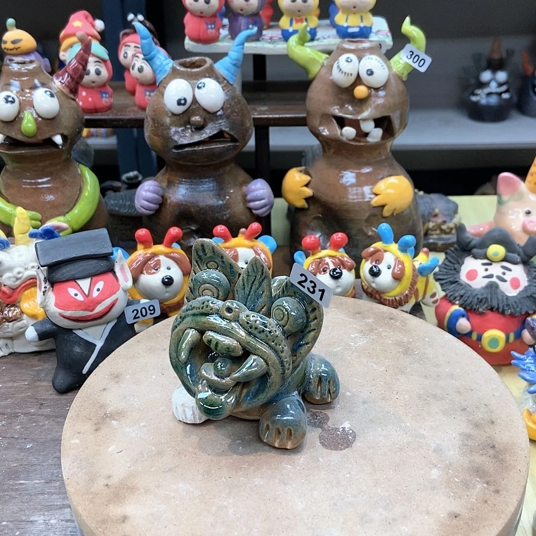 摆件直播间手工抽象陶瓷摆件微瑕福利231
