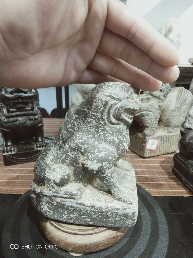 石雕石虎案头摆件不包邮