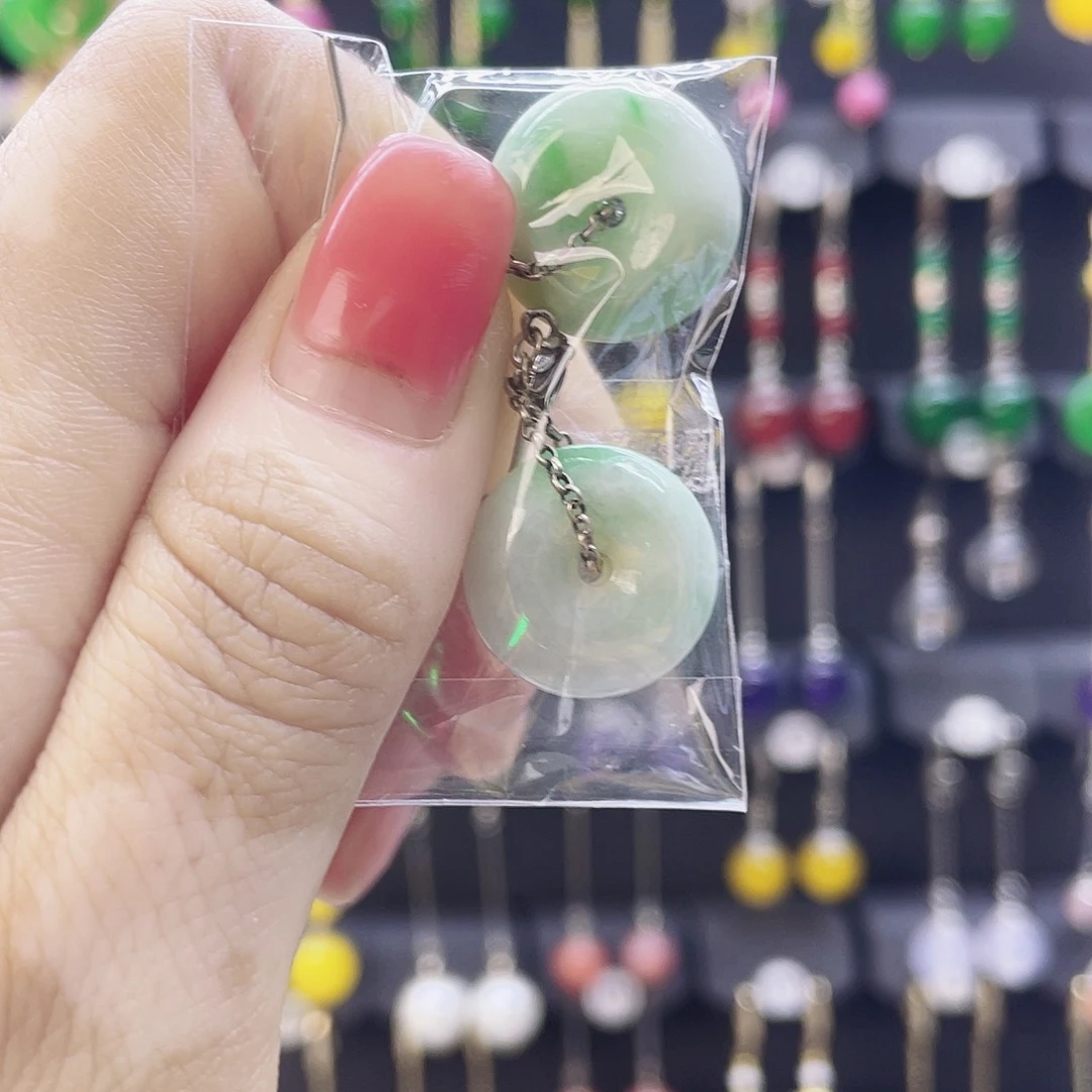 珍***，锆石非金属925银大平安扣做宽面耳钩 加长加粗到5.8厘米长