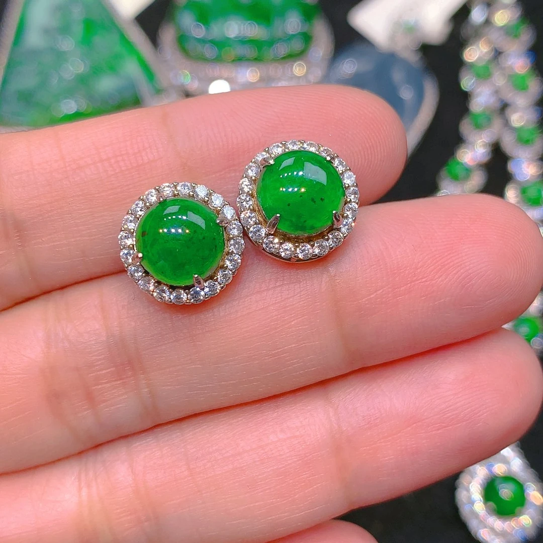 吊坠(不含链)银S925镶嵌翡翠翡翠