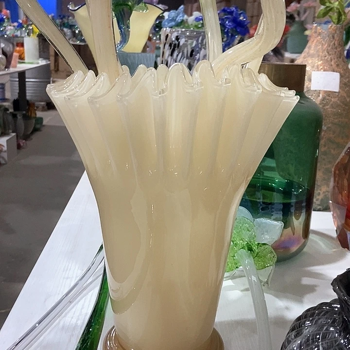 琉璃琉璃花瓶高28口15