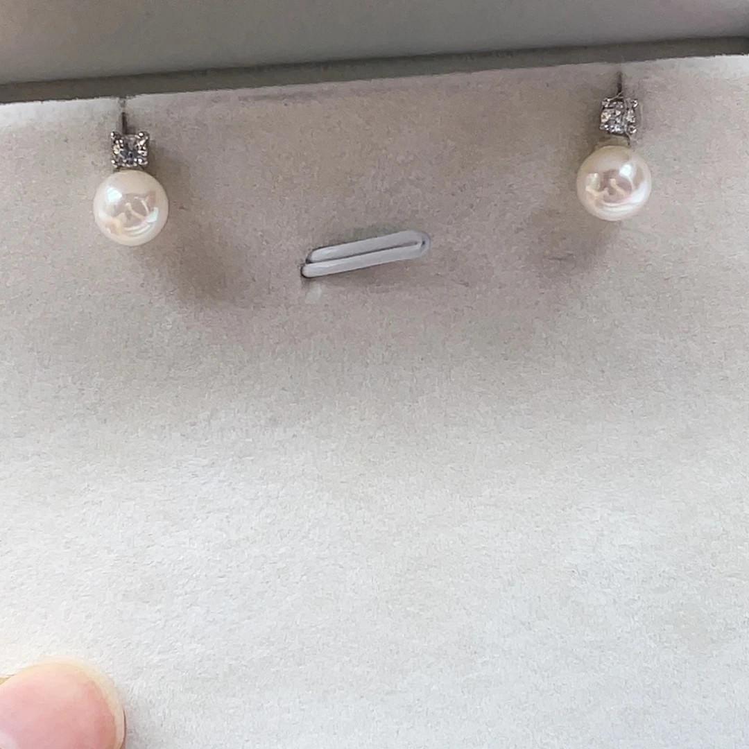 银S925镶嵌耳饰海水珍珠