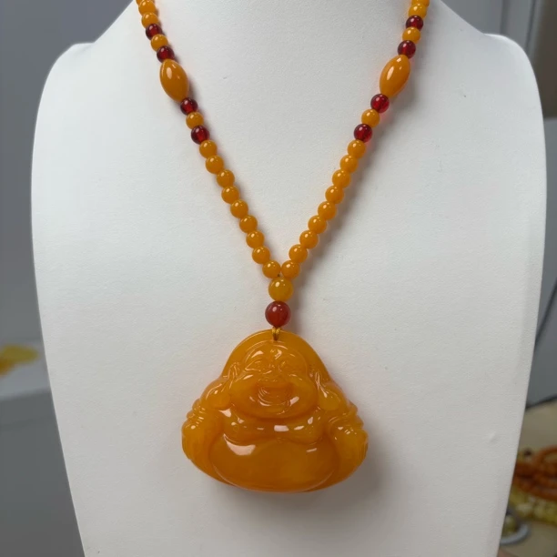 W136  藏族精工雕刻佛公毛衣链