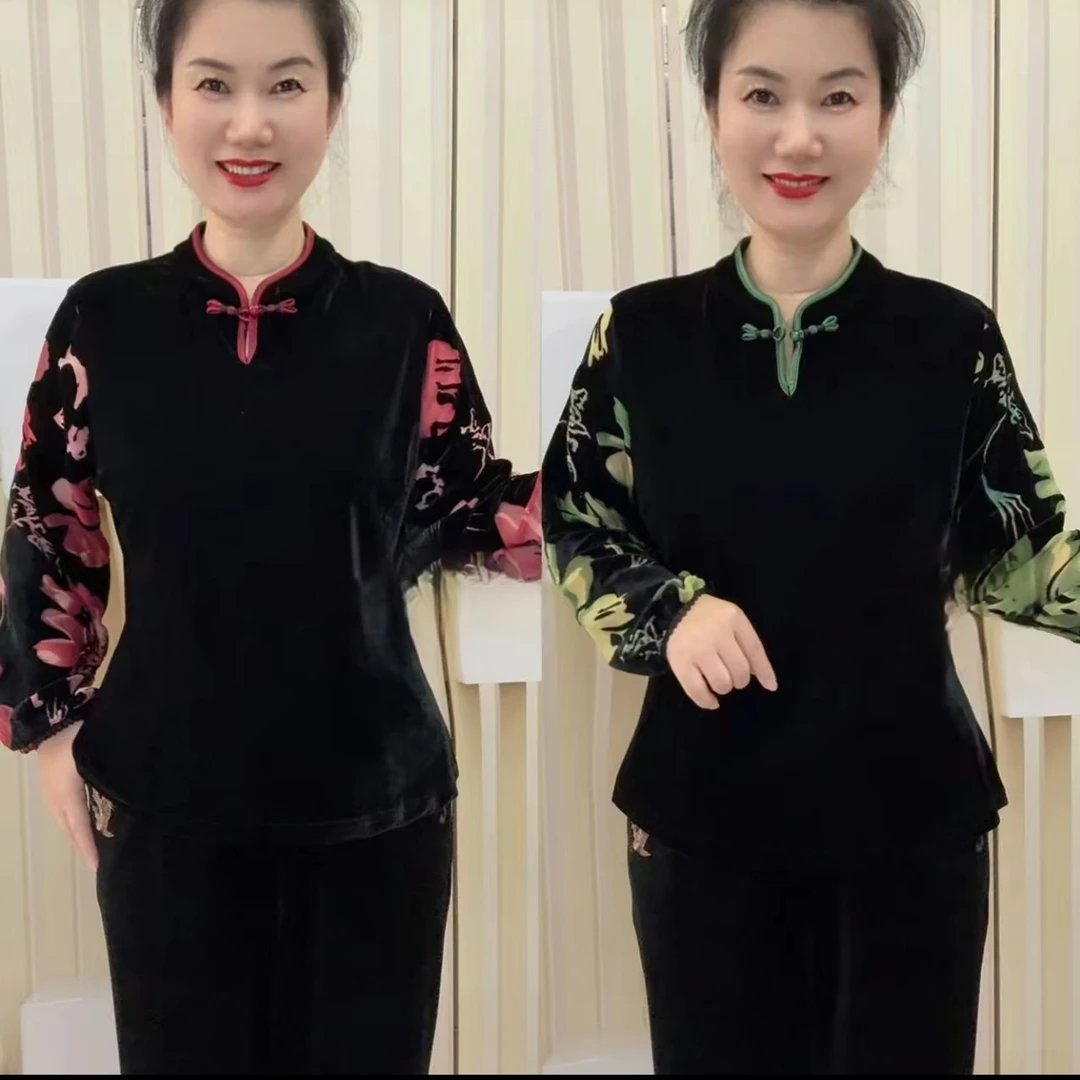 新中式针织衫小衫中老年女装气质减龄妈妈装上衣