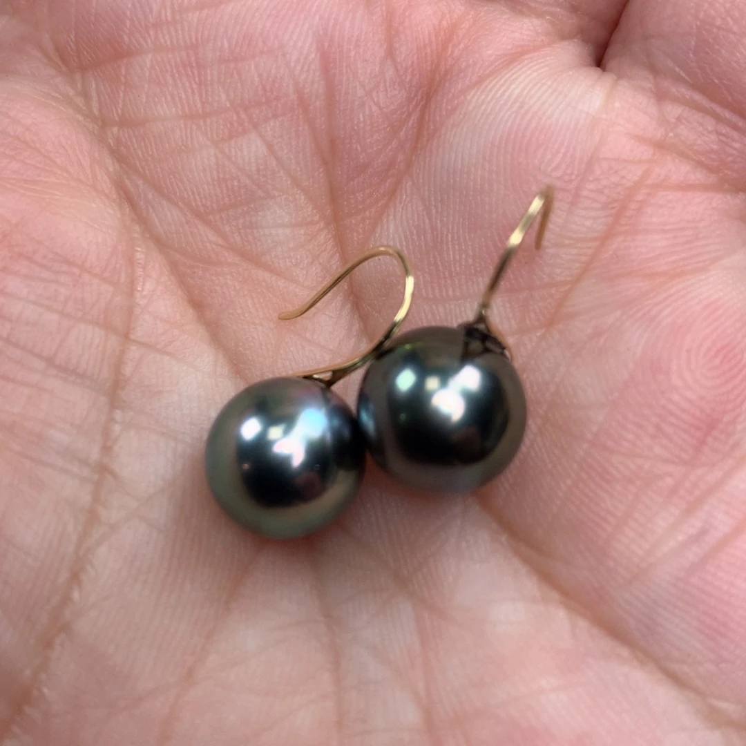 海水珍珠耳饰18K金镶嵌