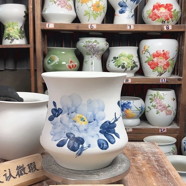 摆件小蛮腰兰兰牡丹 新款陶瓷大