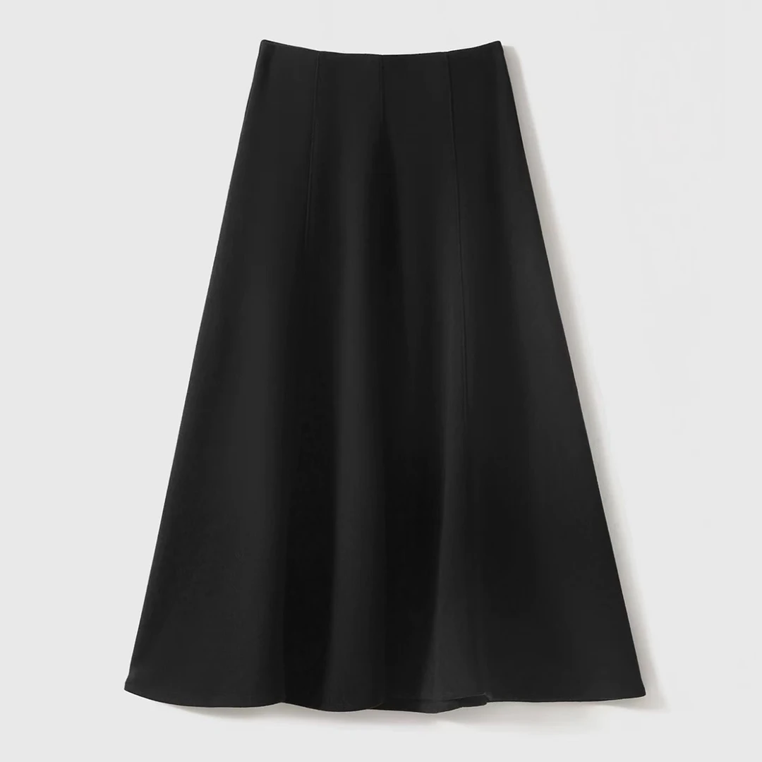 十三妮高腰H型A型半身裙高腰半裙女装显瘦简约时尚百搭