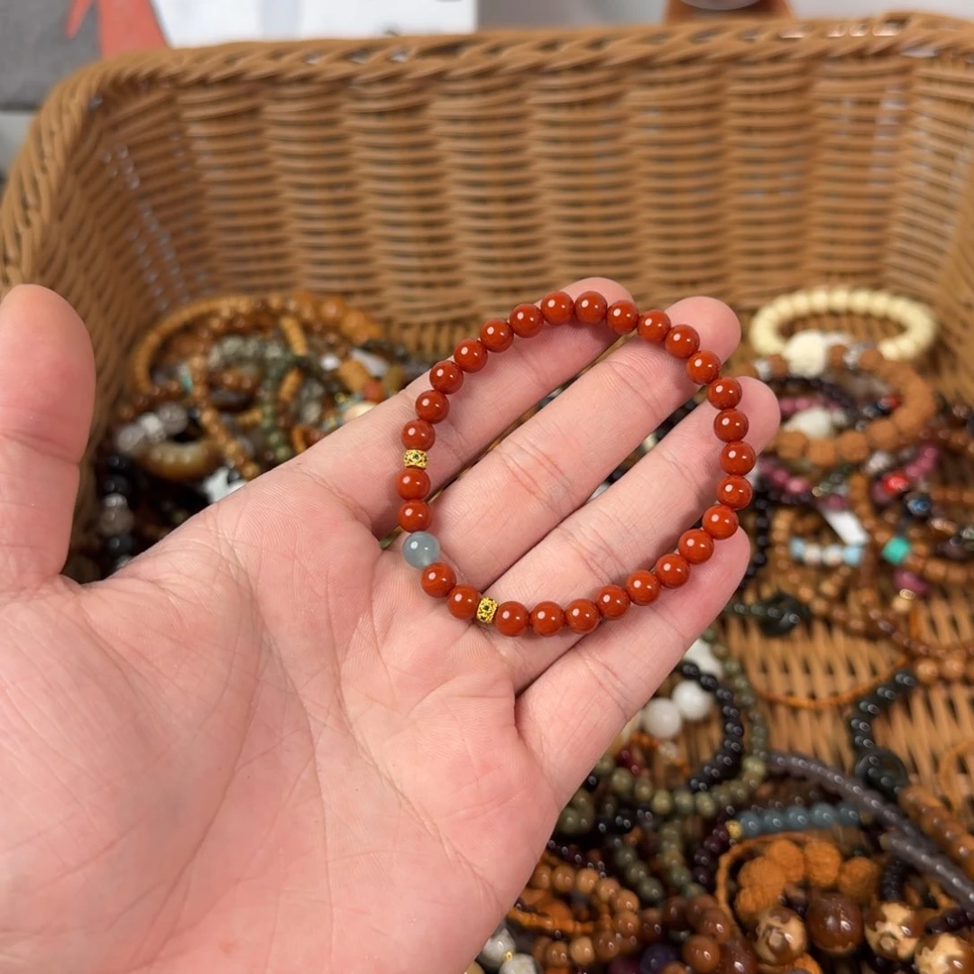 南红玛瑙手链合金