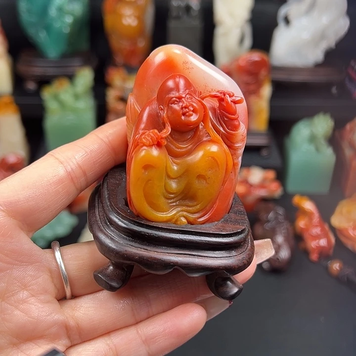 寿山石高山水冻石