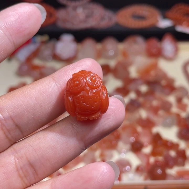 南红玛瑙猫头鹰未镶嵌Z*l725