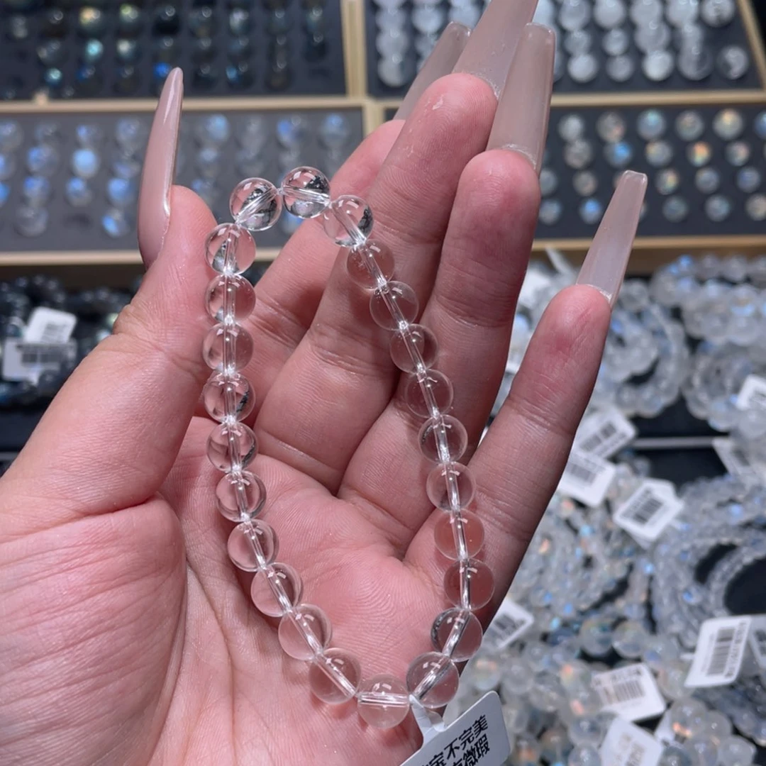 水晶手链未镶嵌秀****白水晶手链8.2mm