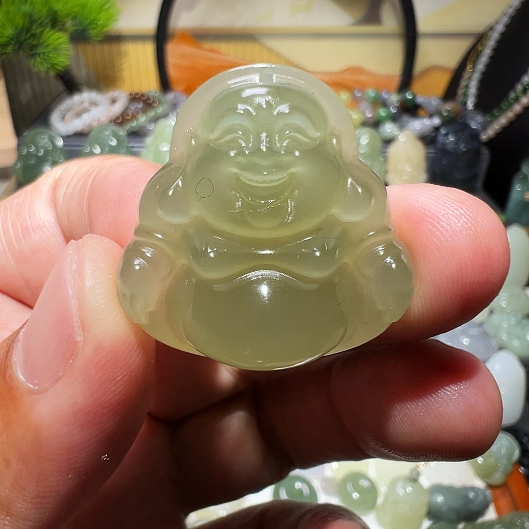 和田玉未镶嵌颈饰30mm